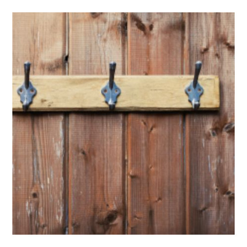 Wood and Metal Hook Rails