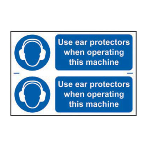 Use ear protectors when operating this machine - 1.2mm Recyclable PP (300 x 200mm)