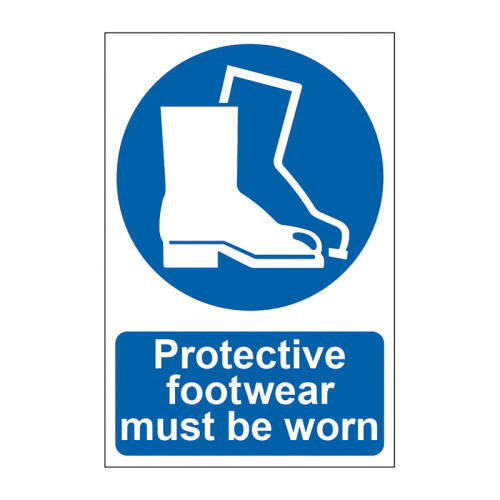 Protective footwear must be worn - Self Adhesive PP (200 x 300mm)