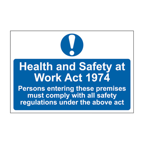 Health & Safety at Work Act 1974 - 1.2mm Recyclable PP (300 x 200mm)