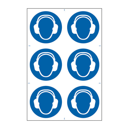 Ear protection symbols - Self Adhesive PP (200 x 300mm)