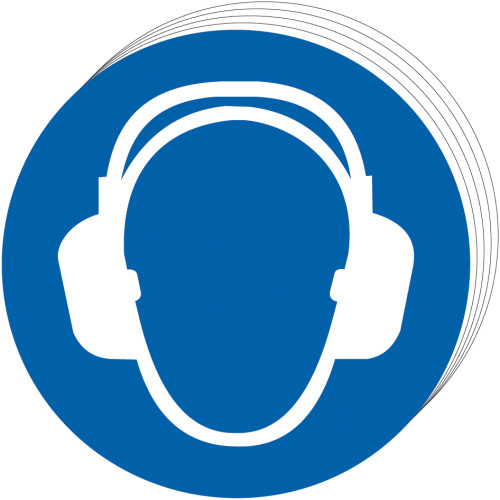 Wear ear protection - SAV (50mm dia.) (10) 0042