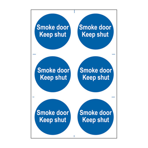 Smoke door Keep shut - 1.2mm Recyclable PP (200 x 300mm)