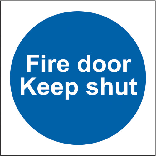 Fire door Keep shut (Multipack of 10) - 1.2mm Recyclable PP (70 x 70mm)