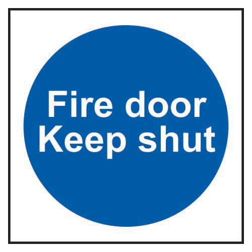 Fire door Keep shut (Multipack of 20) - 1.2mm Recyclable PP (70 x 70mm)