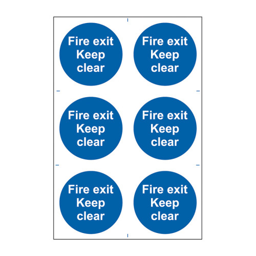 Fire exit Keep clear - Self Adhesive PP (200 x 300mm)