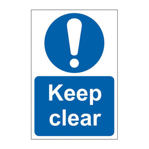Keep clear - Self Adhesive PP (200 x 300mm)