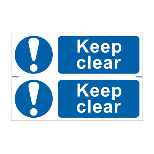 Keep clear - 1.2mm Recyclable PP (300 x 200mm)