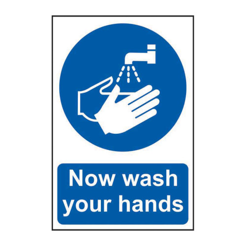Now wash your hands - 1.2mm Recyclable PP (200 x 300mm)