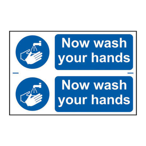 Now wash your hands - 1.2mm Recyclable PP (300 x 200mm)
