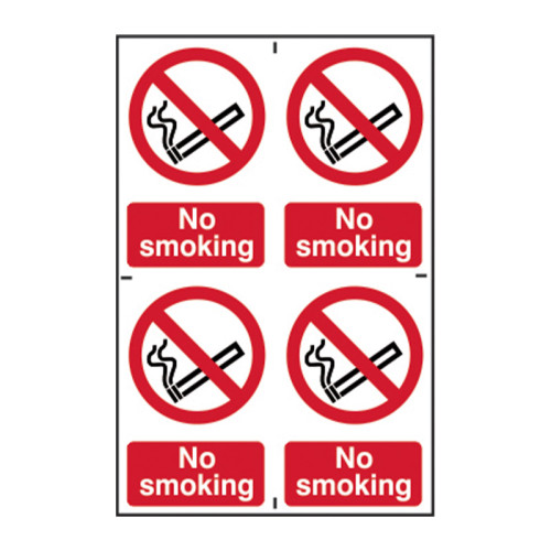 No smoking - Self Adhesive PP (200 x 300mm)