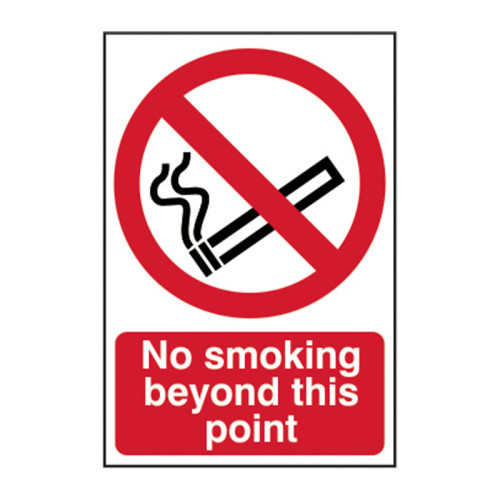 No smoking beyond this point - 1.2mm Recyclable PP (200 x 300mm)