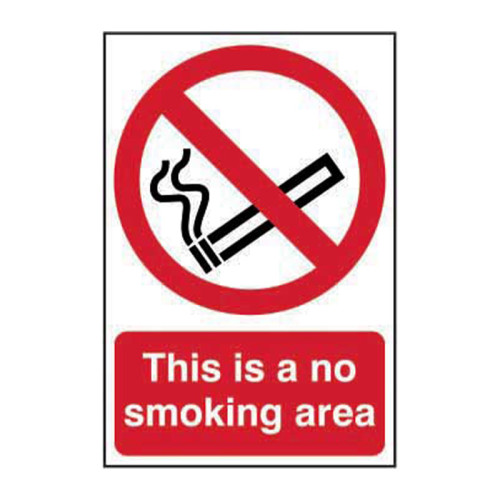 This is a no smoking area - CLG (200 x 300mm) 0571