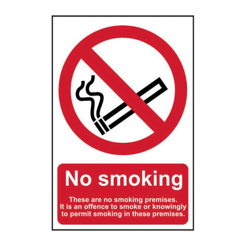 These are no smoking premises (200 x 300mm) 0576