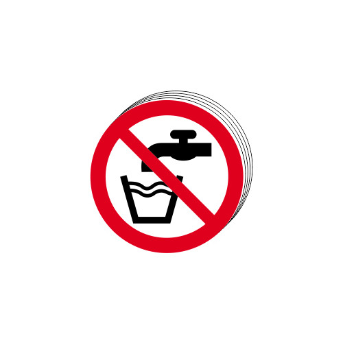 Not drinking water symbol - SAV (Pack of 10) 0587
