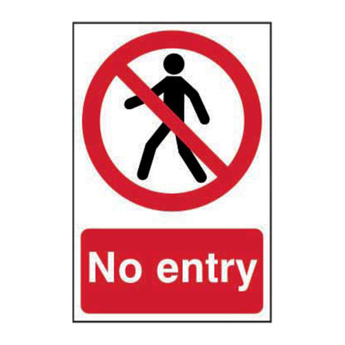 No entry - Self Adhesive PP (200 x 300mm)
