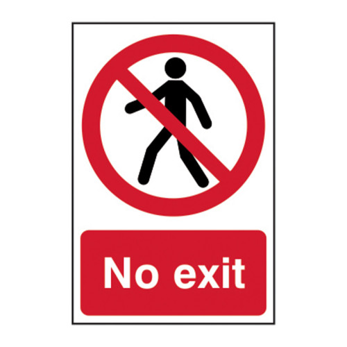 No exit - Self Adhesive PP (200 x 300mm)