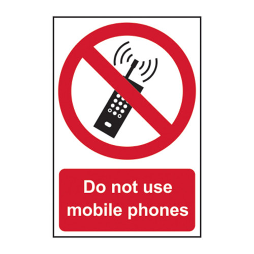 Do not use mobile phones - Self Adhesive PP (200 x 300mm)