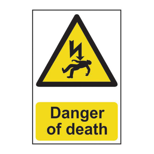 Danger of death - Self Adhesive PP (200 x 300mm)