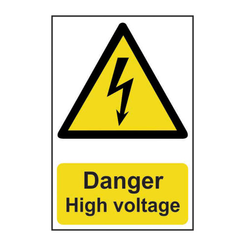Danger High voltage - 1.2mm Recyclable PP (200 x 300mm)