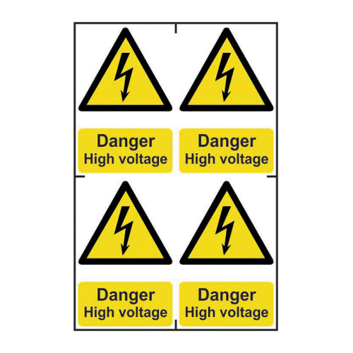 Danger High voltage - 1.2mm Recyclable PP (200 x 300mm)