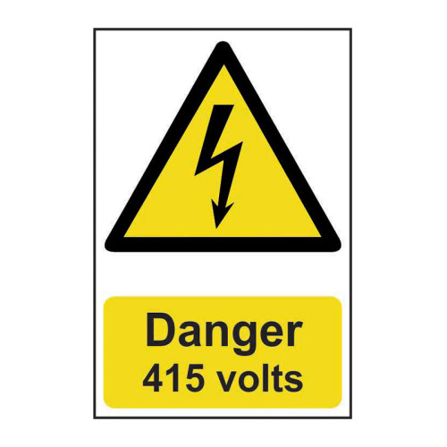 Danger 415 volts - Self Adhesive PP (200 x 300mm)