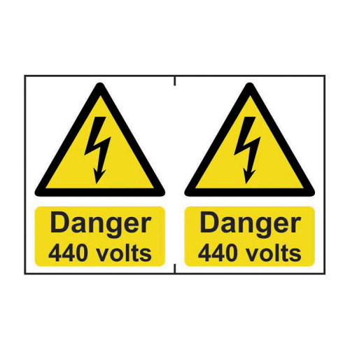 Danger 440 volts - PVC (300 x 200mm) 0776