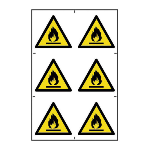Flammable symbols - Self Adhesive PP (200 x 300mm)
