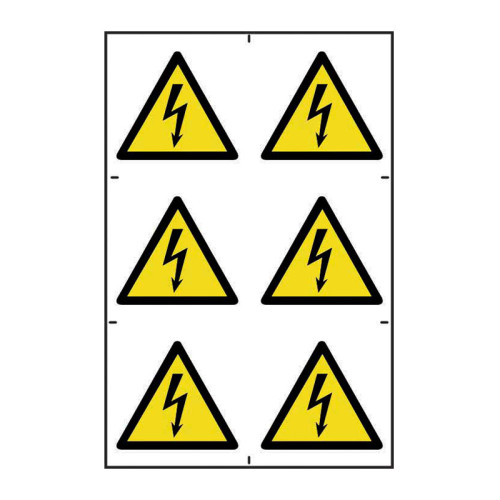 Electrical Hazard symbols - Self Adhesive PP (200 x 300mm)
