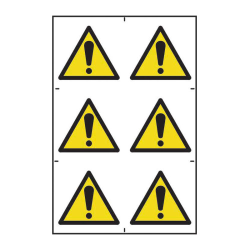 Hazard Warning symbols - Self Adhesive PP (200 x 300mm)