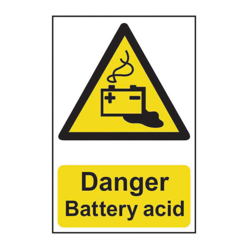 Danger Battery acid - 1.2mm Recyclable PP (200 x 300mm)
