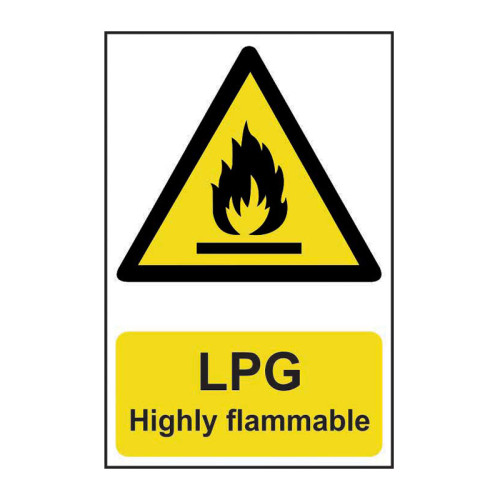 LPG Highly flammable - Self Adhesive PP (200 x 300mm)