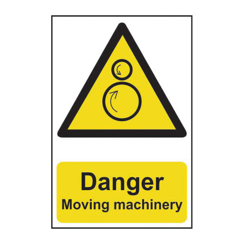 Danger Moving machinery - 1.2mm Recyclable PP (200 x 300mm)