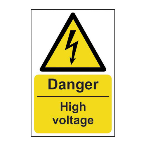 Danger High voltage 1.2mm Recyclable PP (200 x 300mm)