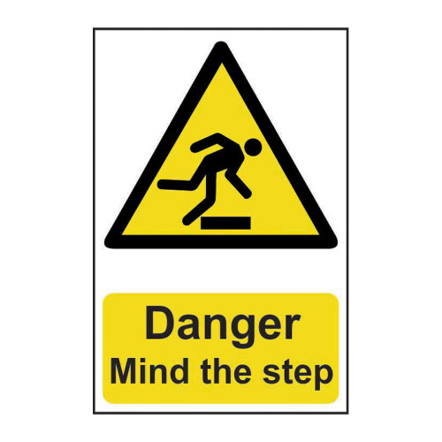 Danger Mind the step - Self Adhesive PP (200 x 300mm)