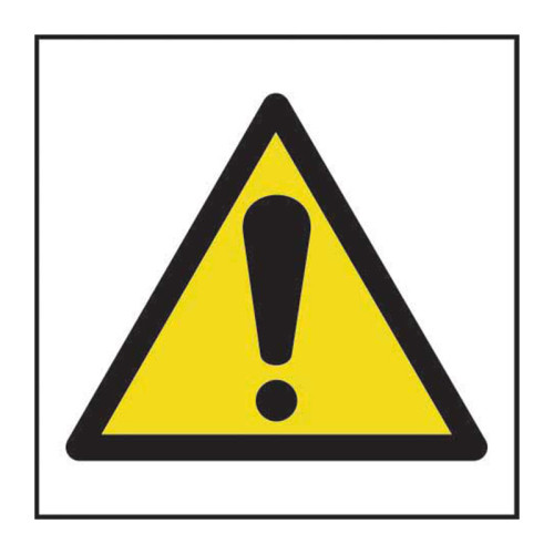 Hazard Warning Symbol 1.2mm Recyclable PP (400 x 400mm)