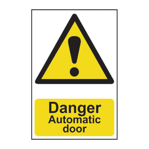 Danger Automatic door - 1.2mm Recyclable PP (200 x 300mm)