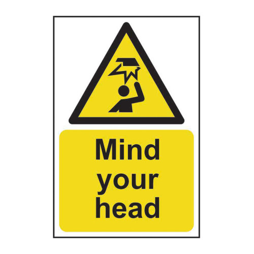 'Mind Your Head' Sign, Self-Adhesive Vinyl (400mm x 600mm)
