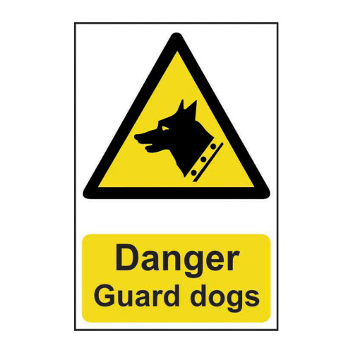 Danger Guard dogs - Self Adhesive PP (200 x 300mm)