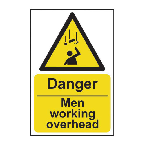 Danger Men working overhead 1.2mm Recyclable PP (400 x 600mm)