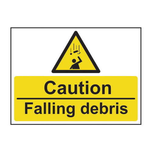 Caution Falling debris 1.2mm Recyclable PP (600 x 450mm)