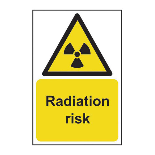'Radiation Risk' Sign, Self-Adhesive Vinyl (200mm x 300mm)