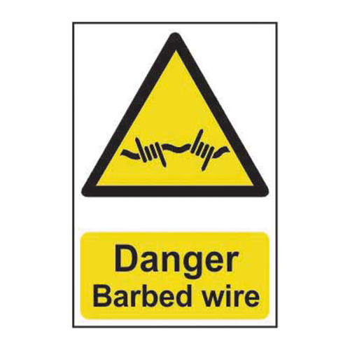 Danger Barbed wire - 1.2mm Recyclable PP (200 x 300mm)