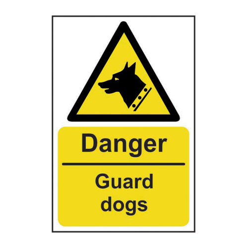 Danger Guard dogs 1.2mm Recyclable PP (400 x 600mm)