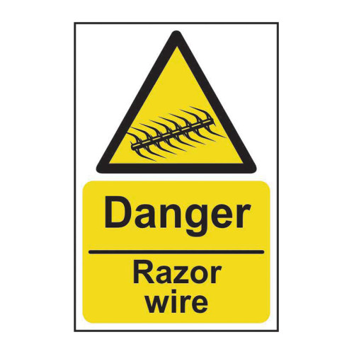 Danger Razor wire 1.2mm Recyclable PP (400 x 600mm)