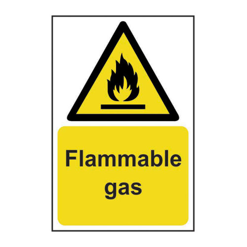 Flammable gas 1.2mm Recyclable PP (200 x 300mm)