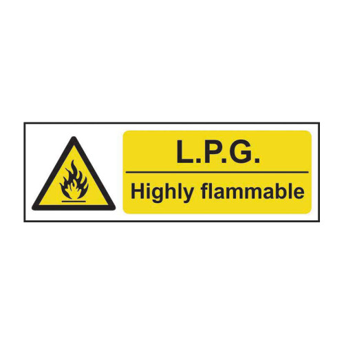 LPG Highly flammable 1.2mm Recyclable PP (600 x 200mm)
