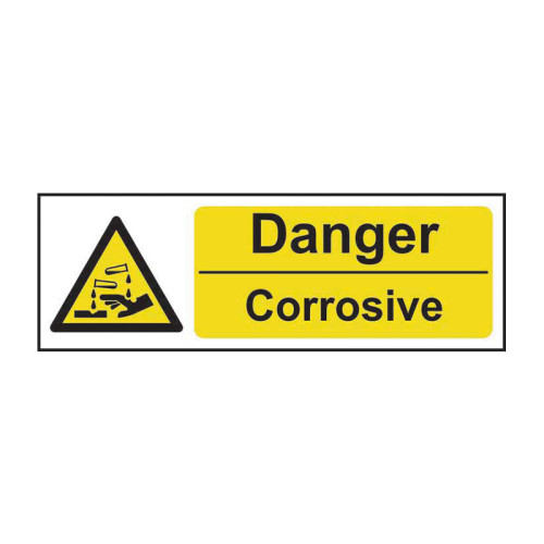 Danger Corrosive 1.2mm Recyclable PP (300 x 100mm)