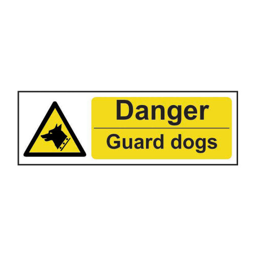 Danger Guard dogs 1.2mm Recyclable PP (600 x 200mm)