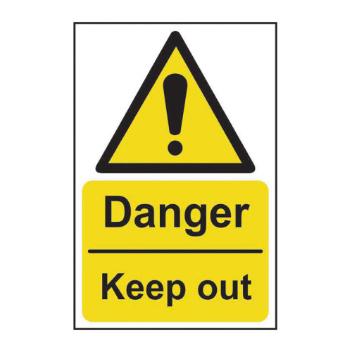 Danger Keep out 1.2mm Recyclable PP (400 x 600mm)